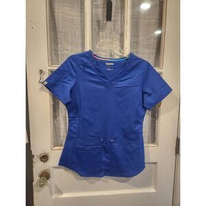 New! Scrubstar Blue Scrub‎ Top Size XS